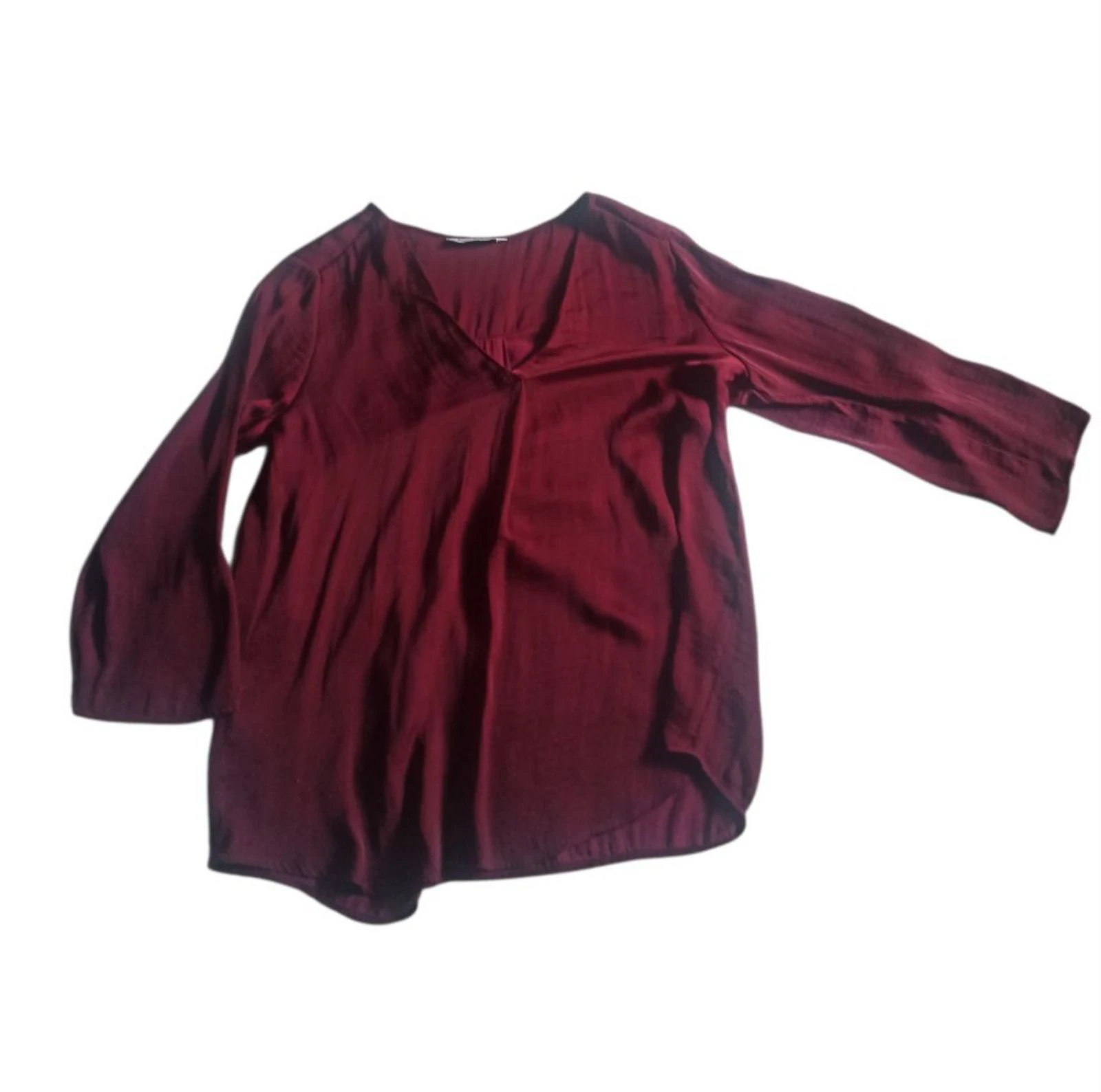 Floderse top in bordeauxkleur – photo 3